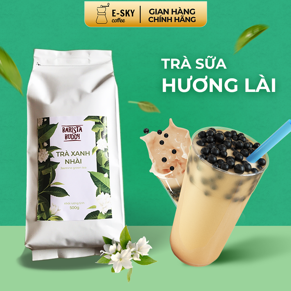 Trà Xanh Hoa Lài Jamine Tea Nguyên Liệu Pha Trà Sữa, Trà Lài 500g