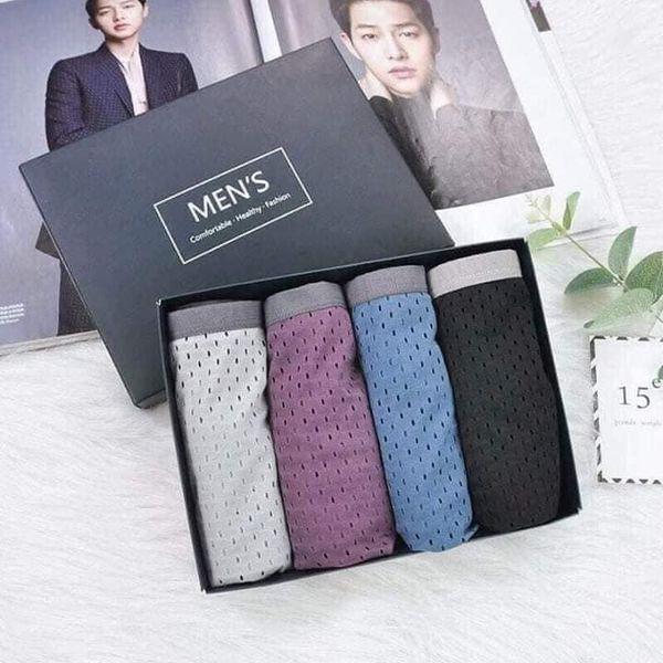 Hộp 4 Quần Sip Men's Tam giác, đùi thông hơi