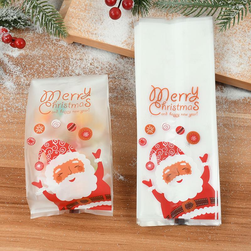 Bộ 50 Giáng Sinh Ông Già Noel Túi Quà Giáng Sinh Túi Quà Giáng Năm Mới 2023 Bánh Quy Kẹo Bao Bì Túi 23*8Cm