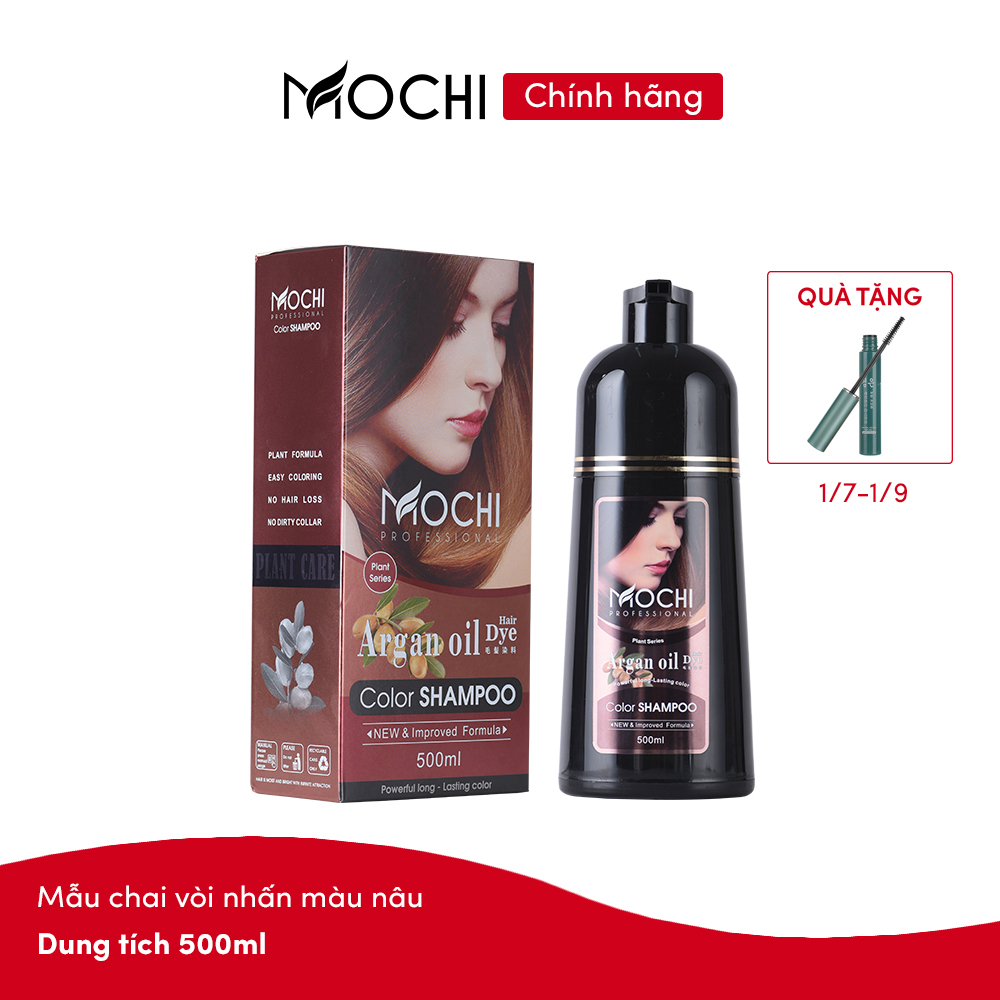 Dầu gội phủ bạc Mochi Nhật Bản . Dầu gội nhuộm tóc thảo dược ngay tại nhà
