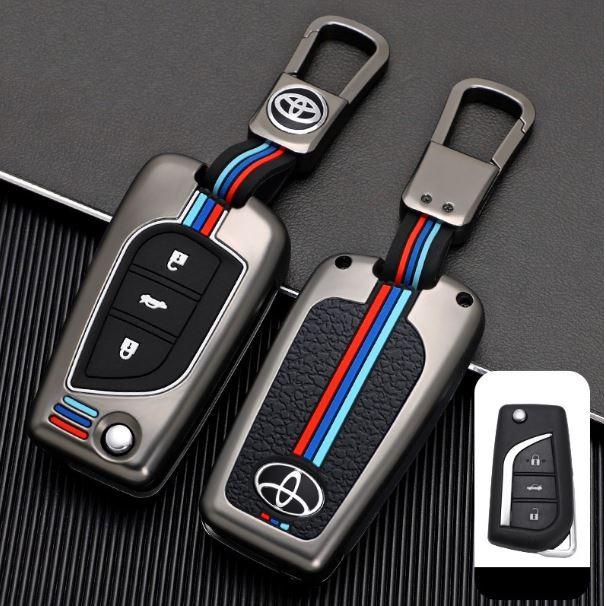 Ốp Bảo Vệ Khóa Toyota Fortuner, Innova, Altis, Hilux Mẫu Chìa Cơ Gập Hợp Kim Kẽm Cao Cấp