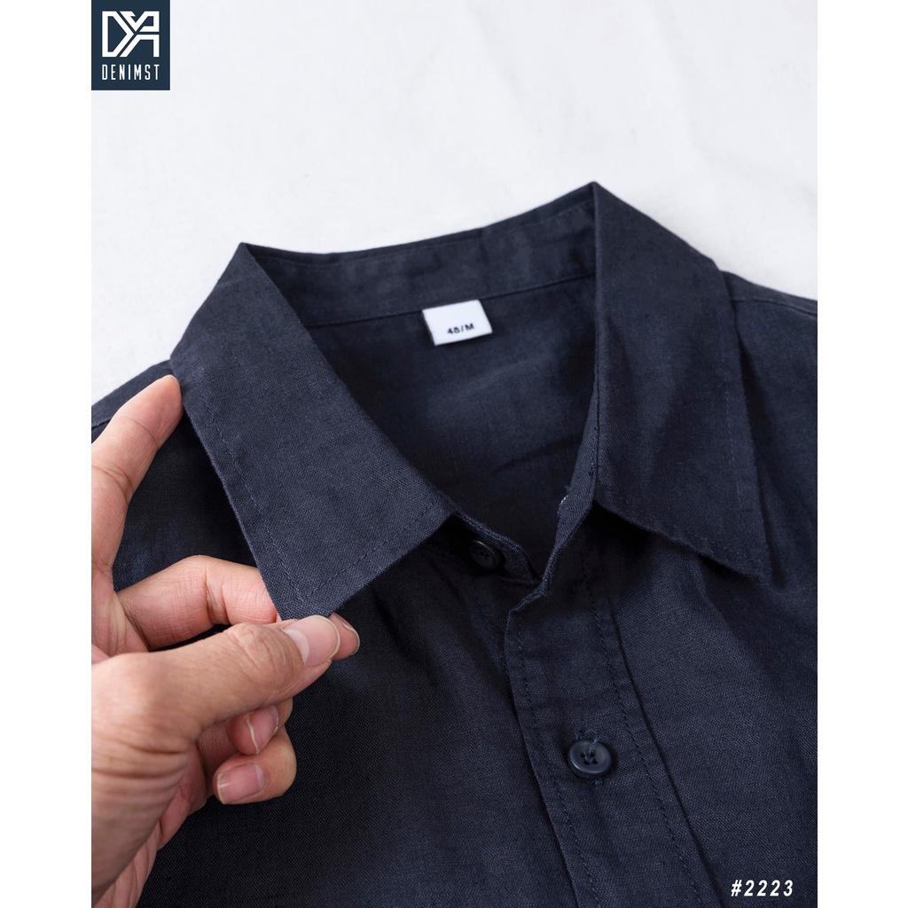 Áo Sơ Mi Nam Cao Cấp DENIMST 2223 Chất Đũi Dáng Suông