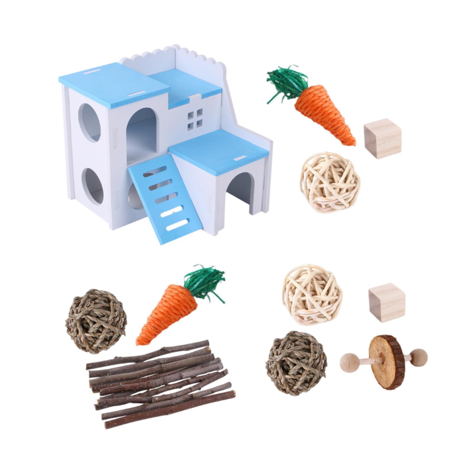 Hamster Chew Toys Wood Branches Small Pet Molar Toys for Parrot Hamster Mice