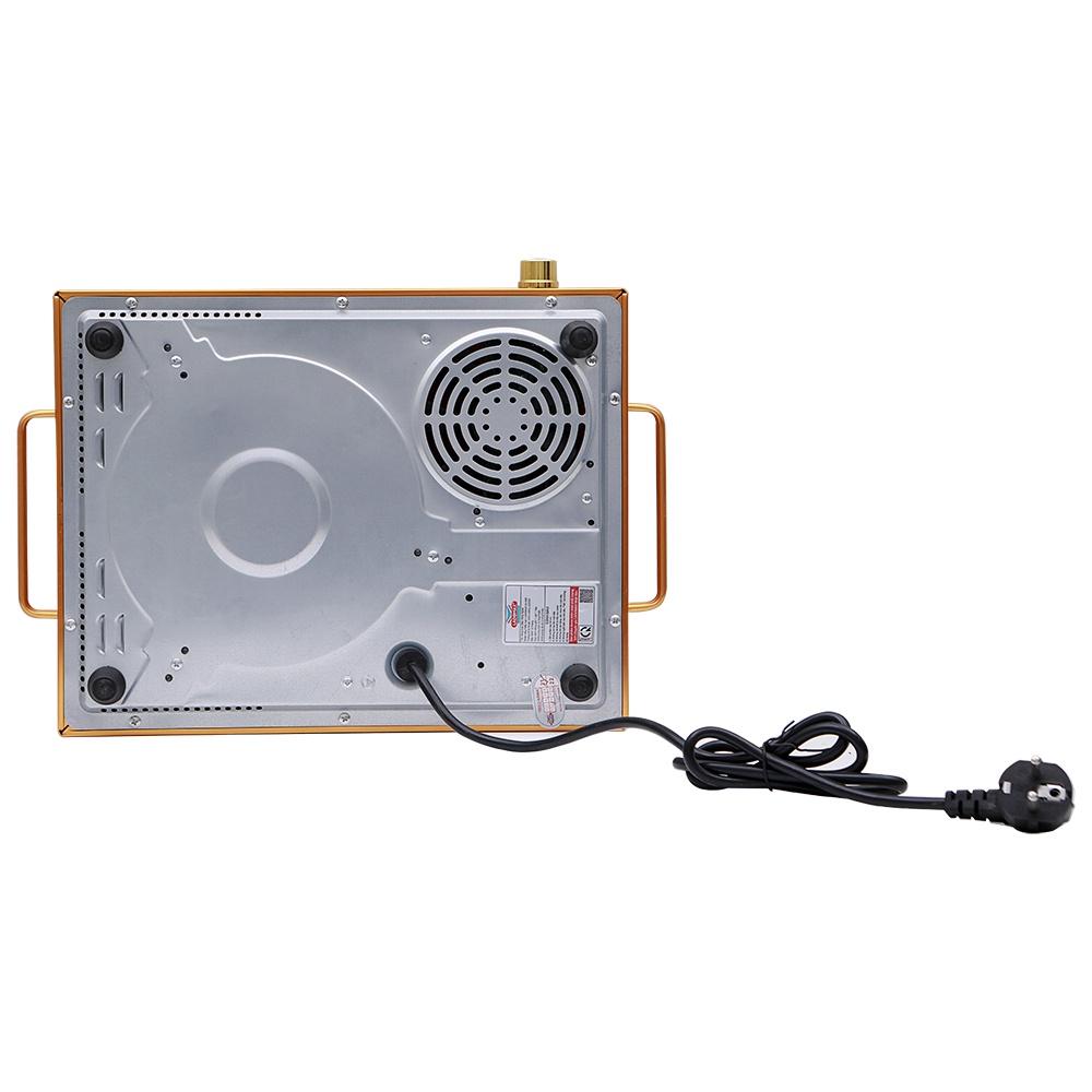 Bếp điện hồng ngoại không kén nồi chảo Ladomax, công suất 2200W, có khung tay cầm, phím cảm ứng-Hàng chính hãng