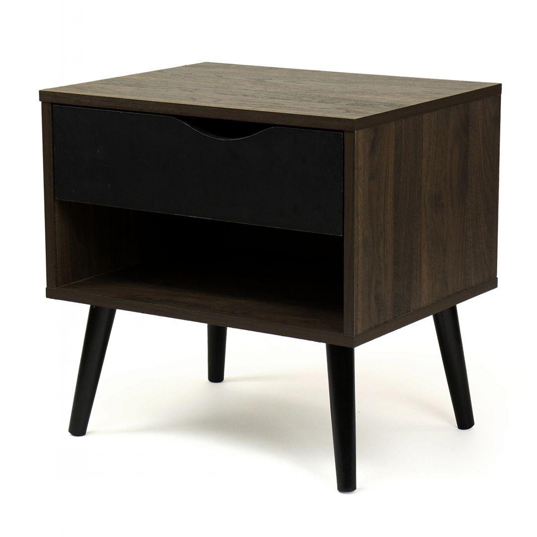 Kệ gỗ đầu giường hiện đại SMLIFE Narendra | Gỗ MDF dày 17mm chống ẩm | D50xR40xC55cm