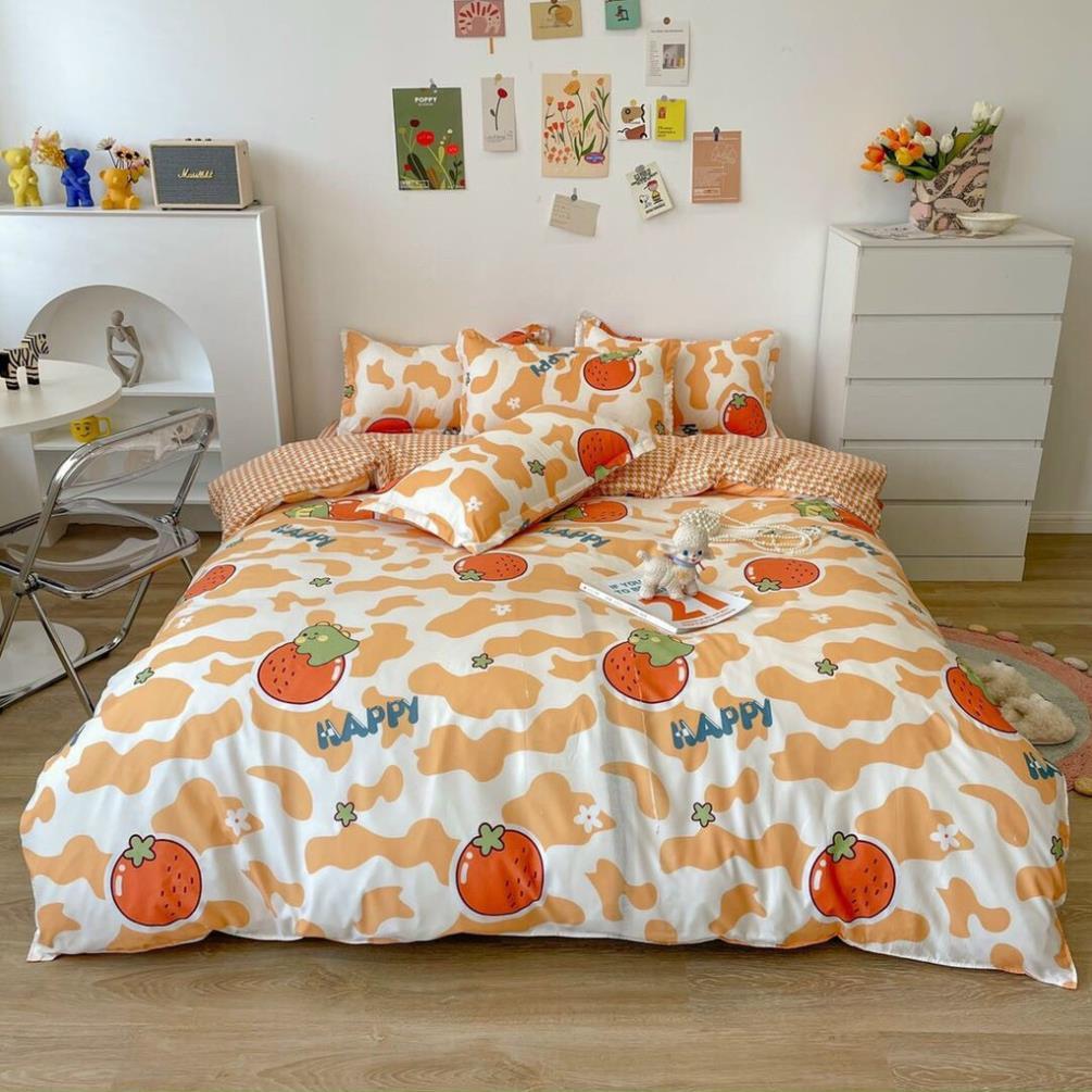 Bộ chăn ga gối , coton poly họa tiết kute đủ size miễn phí bo chun