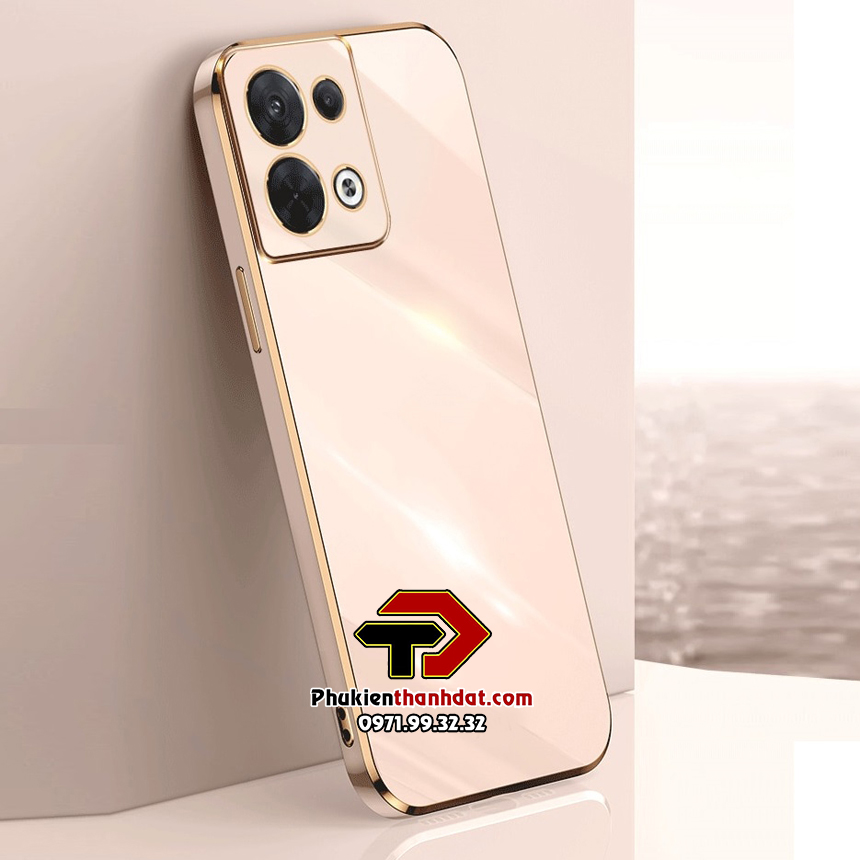 Ốp lưng cho OPPO Reno8 5G silicone dẻo màu viền xi