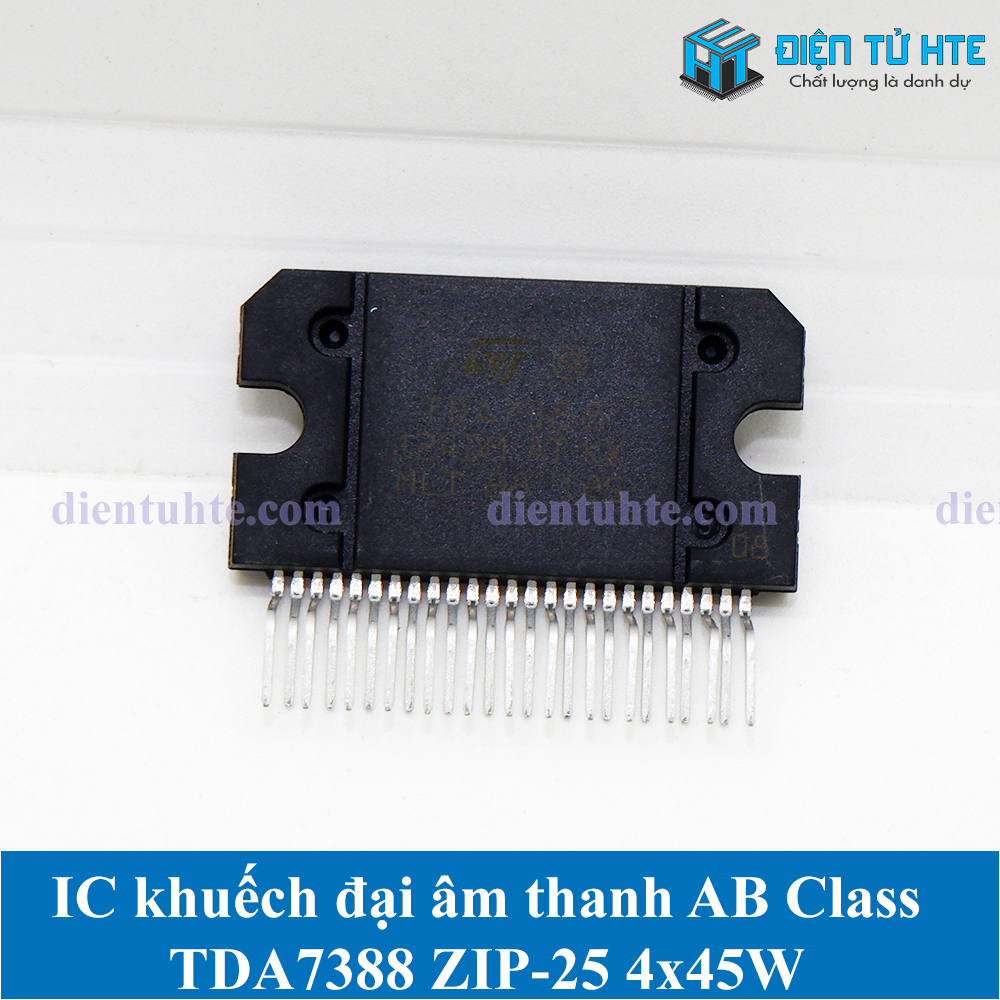 IC khuếch đại âm thanh Class AB TDA7388 ZIP-25 4x45W Mới