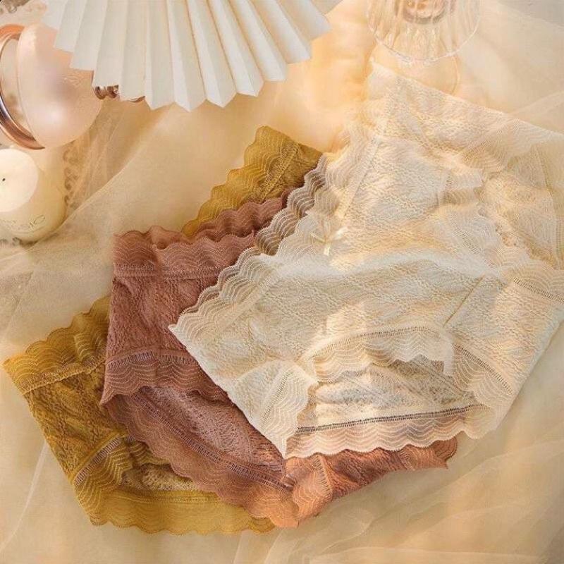 Mẫu mới hot - Quần lót cotton phối ren nơ quyến rũ 046