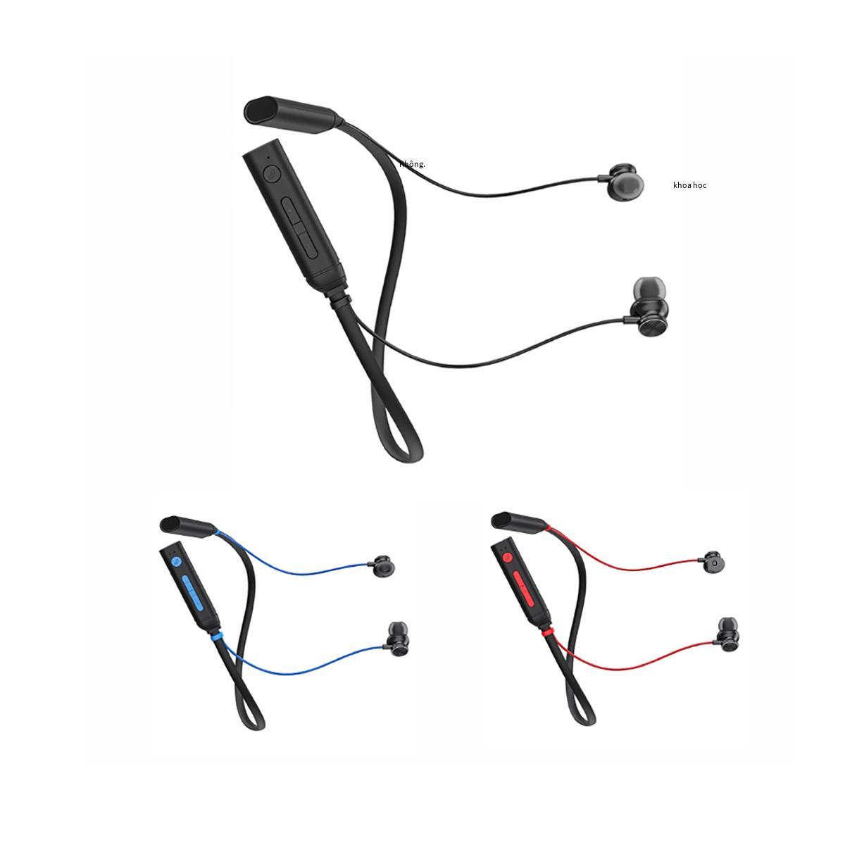 Tai nghe đeo cổ thương mại điện tử phong cách mới nhất Bluetooth 5.0 loa siêu trầm hút từ tính gắn trên cổ thể thao không dây