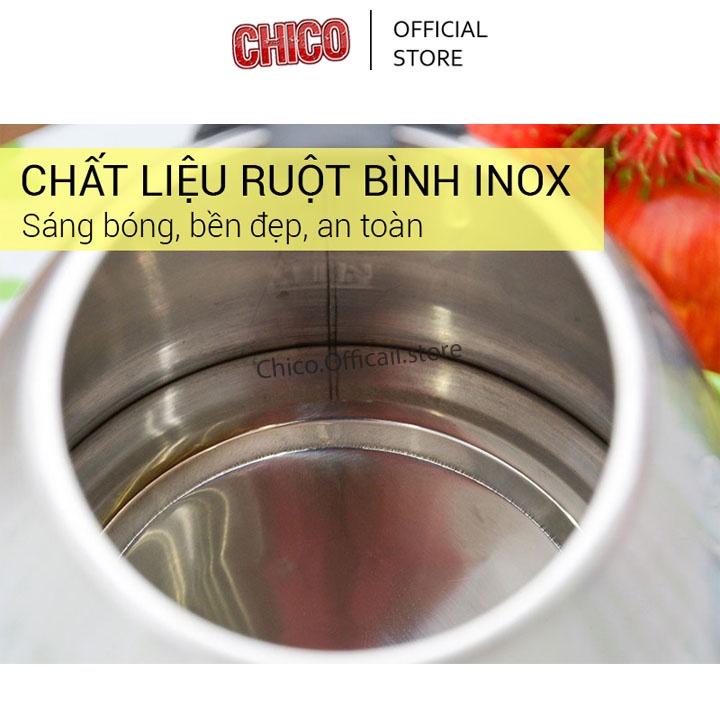 Ấm siêu tốc đun nước 1.8L, Ấm đun siêu tốc Electric Kettle inox hàng chất lượng cao