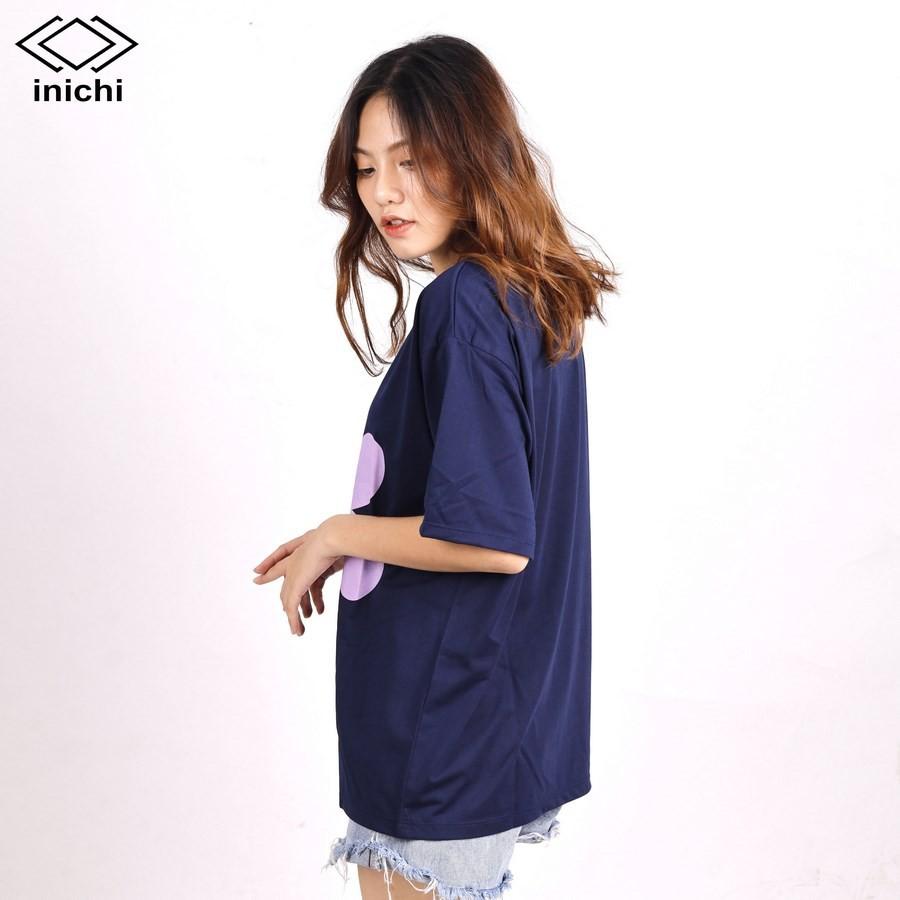 Áo thun tay lỡ INICHI IC579 form rộng cá tính in hình Love hoa 5 cánh