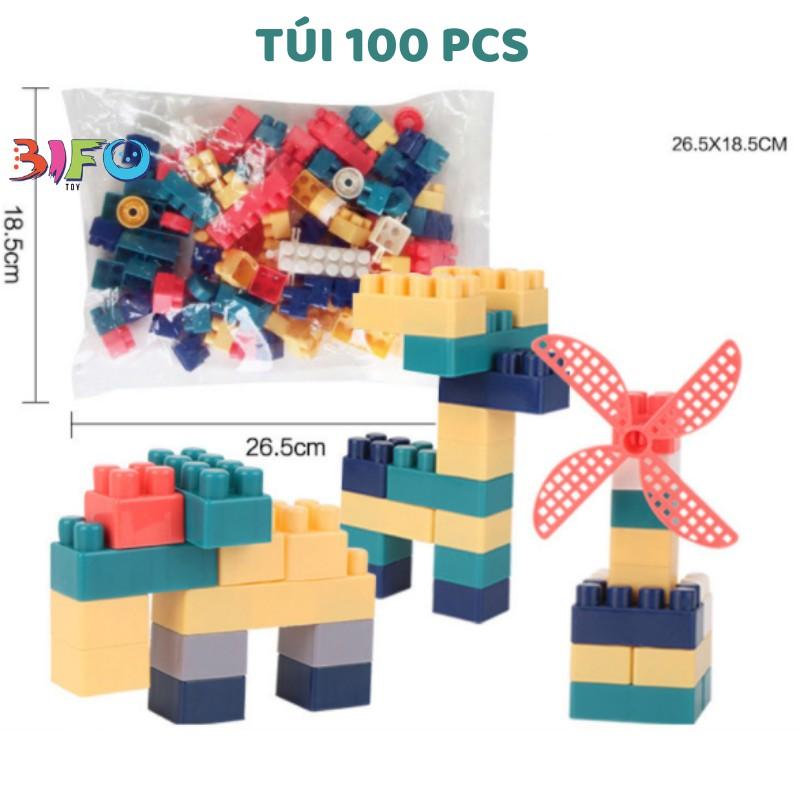 Bàn chơi xếp hình đa năng cao cấp, bộ đồ chơi 100 - 300 chi tiết Learn Building Blocks
