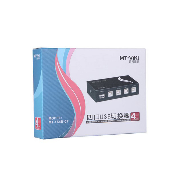 ROGTZ Bộ Gộp 4 Máy Tính Dùng Chung 1 Máy In Switch USB MT-VIKI - Hàng Nhập Khẩu