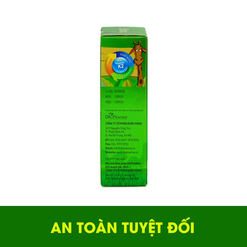 Thực phẩm bảo vệ sức khỏe bổ sung vitamin K2 và D3 DK Pharma Emkao Plus 5ml