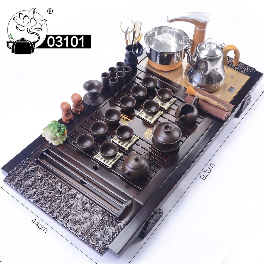 Bàn trà điện mã 031 gỗ sồi - bàn trà điện thông minh đa năng - bảo hành 12 tháng - làm quà tặng, quà biếu lịch sự, sang trọng, ý nghĩa