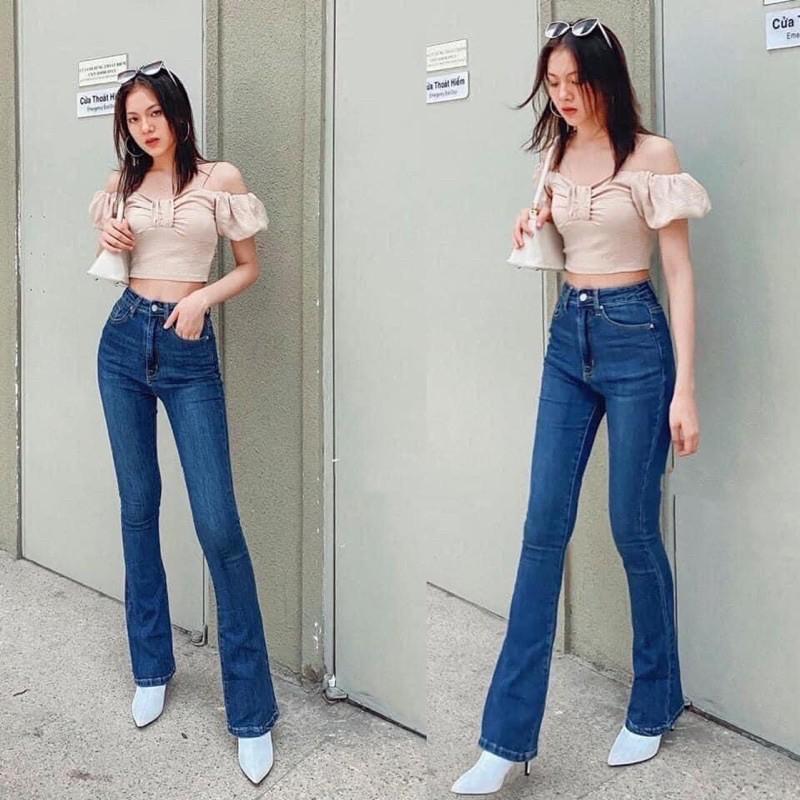QUẦN JEANS LOE DÁNG DÀI- ống Bass dài jeans mềm giãn