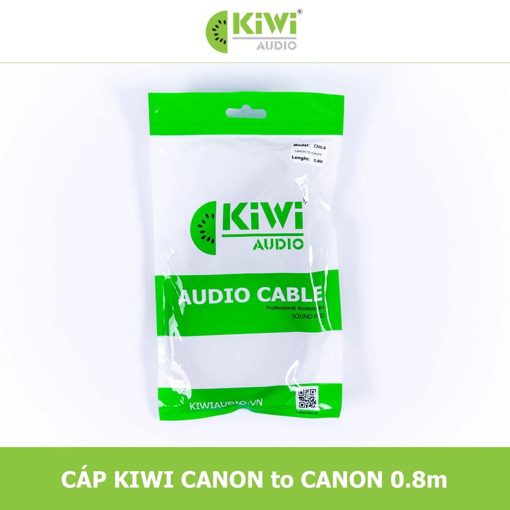 Dây canon 2 đầu âm dương Kiwi lõi đồng 0.8m, hàng chính hãng