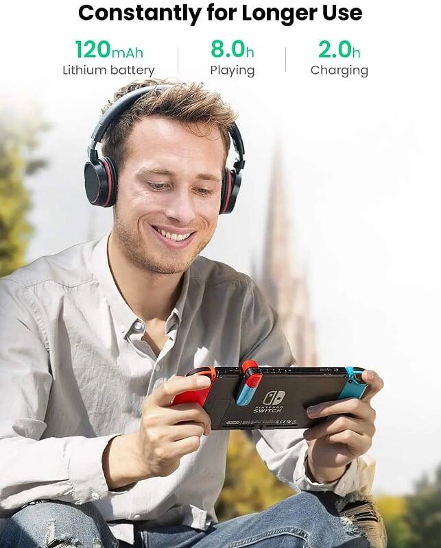 Ugreen UG80188CM324TK Bluetooth 5.0 bộ phát bt jack 3.5mm Audio hỗ trợ chuẩn APTX Low Latency cho Nintendo Switch - Lite. PS4. PC - HÀNG CHÍNH HÃNG