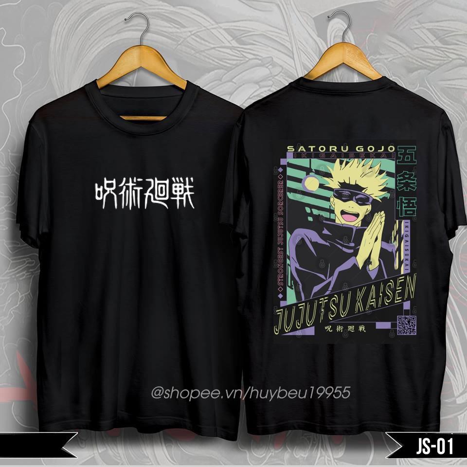 Áo thun anime Jujutsu Kaisen, áo phông in hình jujutsu kaisen chất liệu cotton 4 chiều giá rẻ