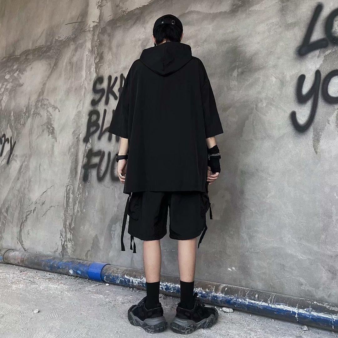 Set Áo Hoodie Và Quần Short Thời Trang Phong Cách Năng Động Cho Nam