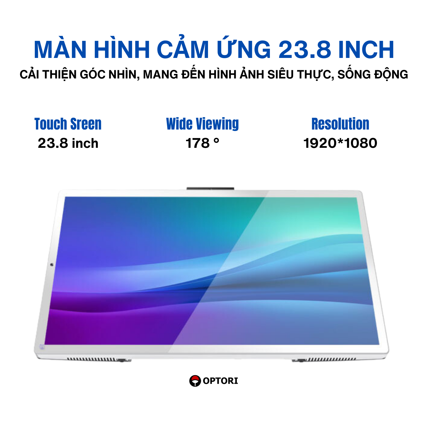 Máy tính All In One cảm ứng GT40 – POS cảm ứng GT40- Máy tính cảm ứng Intel 24 inch (Hàng chính hãng)