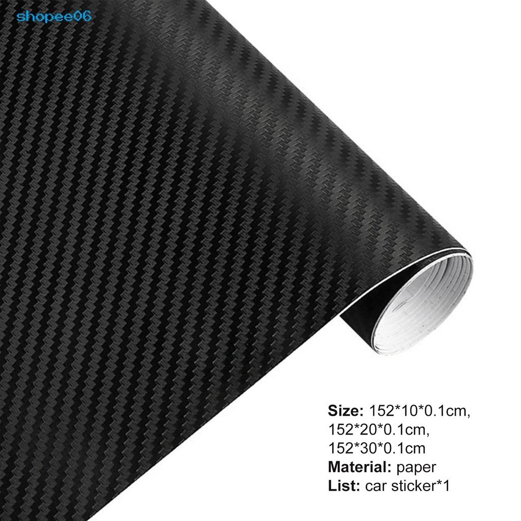 Miếng dán trang trí xe hơi họa tiết sợi carbon 5D dễ vệ sinh DIY
