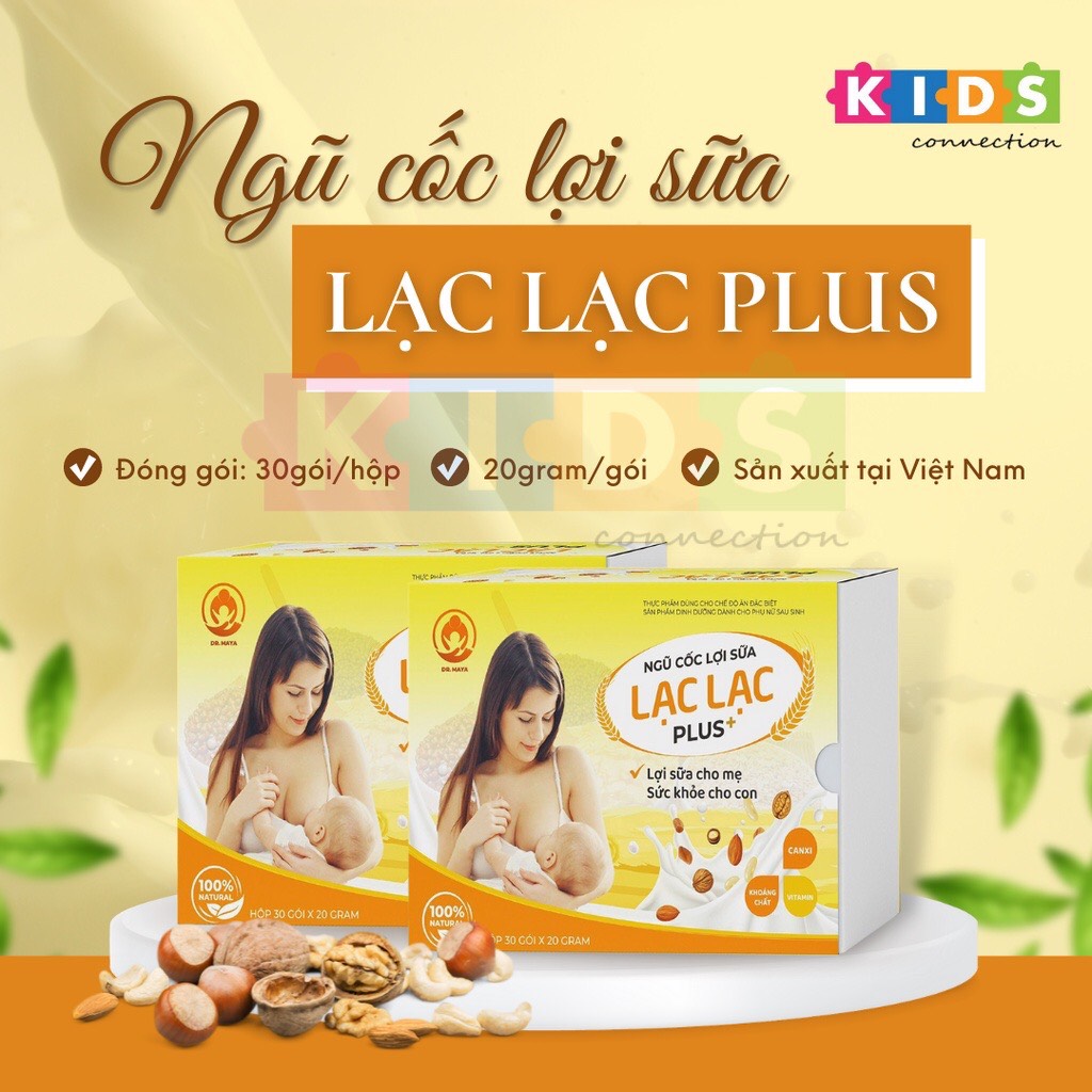 Combo 2 hộp ngũ cốc lợi sữa Lạc Lạc (39 loại hạt) 30 gói