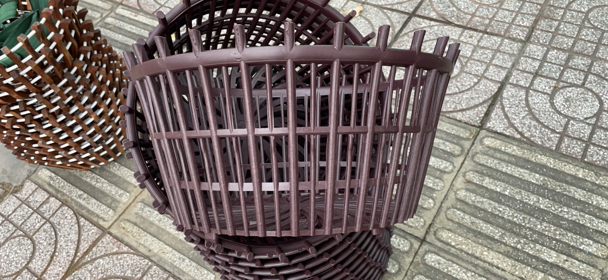 Bộ 5 chậu và 5 móc 1 mét nan phụ 40 cm cực đẹp