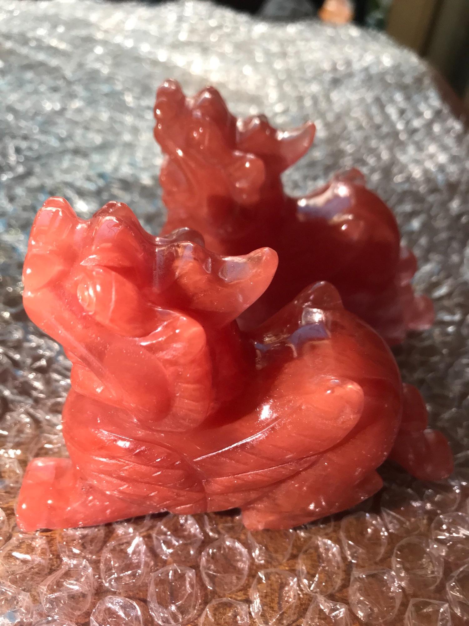 Cặp Tỳ Hưu Phong Thủy Đá Núi Lửa Đỏ Size Nhỏ Để Bàn Dài 10cm Cao 7cm hợp Anh Chị mệnh Hỏa mệnh Thổ may mắn thu hút tài lộc ạ