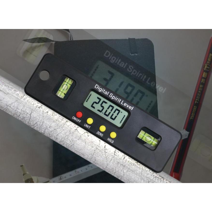 Thước Nivo,Ni vô cân bằng đo góc điện tử có nam châm dài 100mm 150mm kèm pin