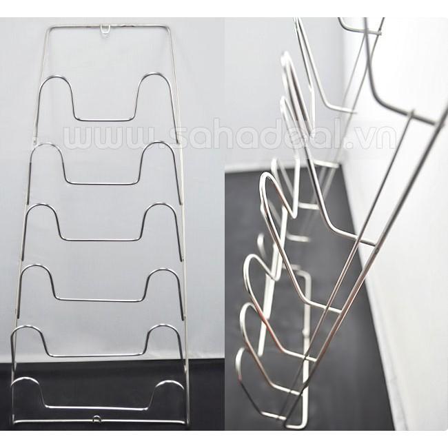 Giá treo vung nồi chất liệu inox 6 tầng tiện lợi