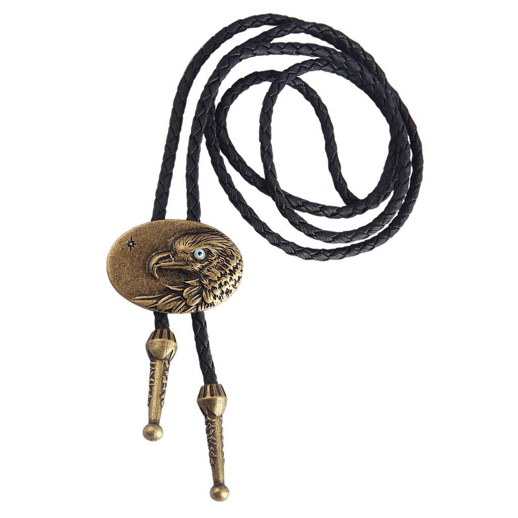 Vintage Style Eagle Pendant Western Cowboy Bolo Tie  Necklace