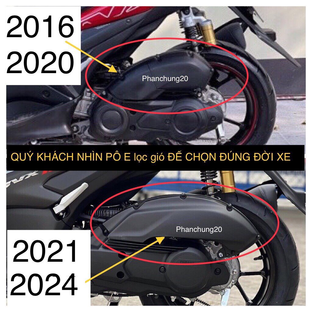 ỐP BẦU E DÙNG CHO ĐỜI XE NVX 2021 2022 2023 2024 - V2 CROM
