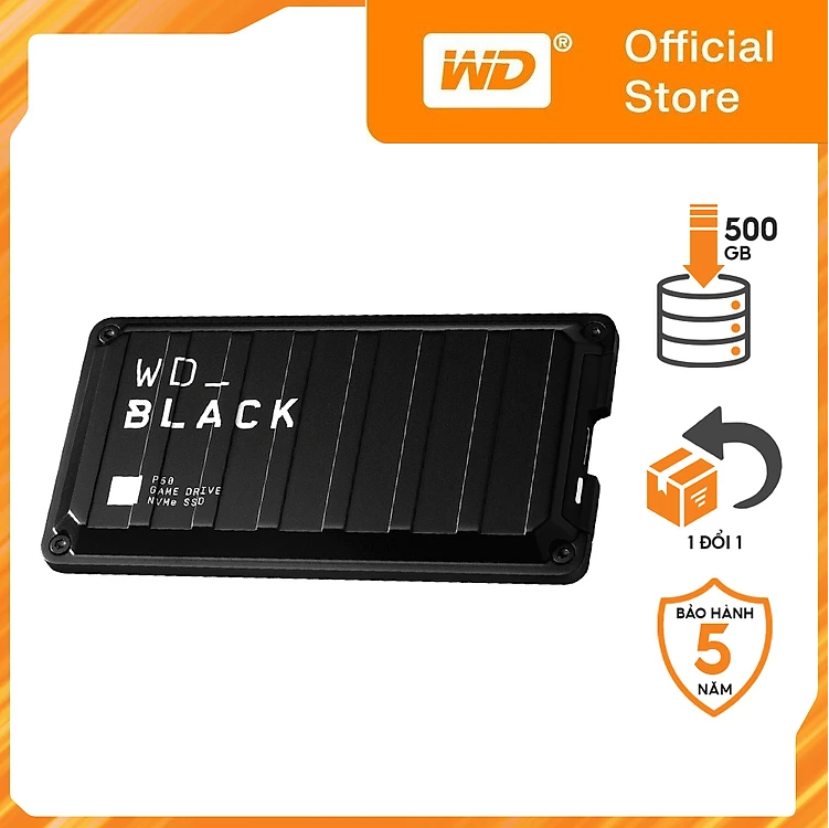 Ổ cứng di động WD Black P50 Game Drive SSD Hàng Chính Hãng
