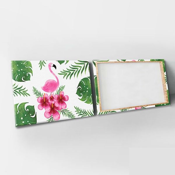 Bộ 2 Tranh Canvas Viền Composite "Hồng Hạc" W082