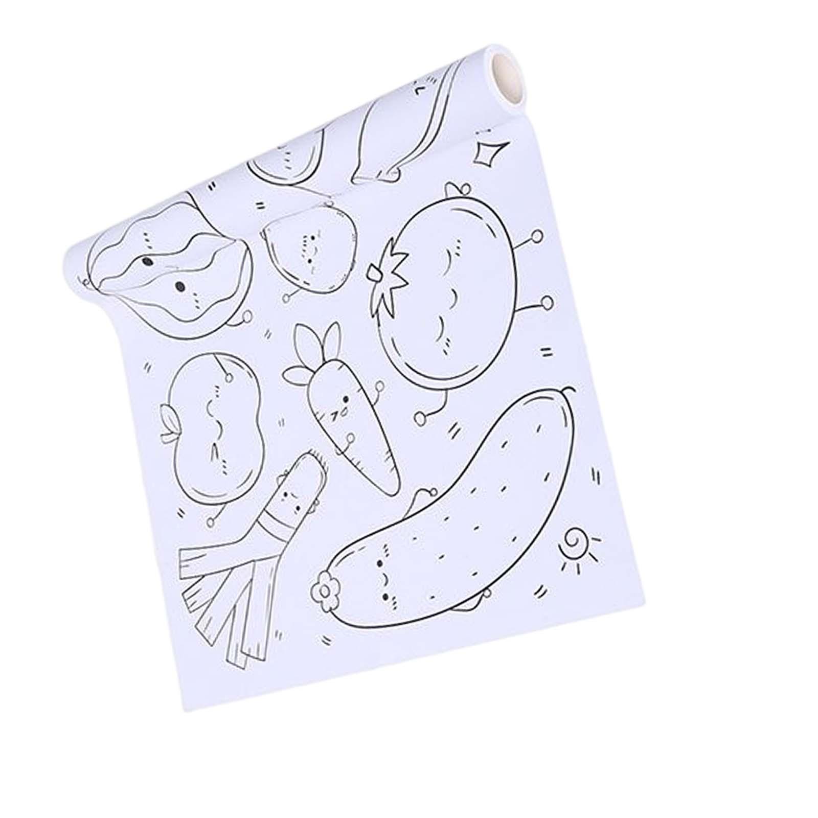 Toddler Sticky Drawing Paper Roll 30x300cm Coloring Stickers Accessory Child Toys DIY