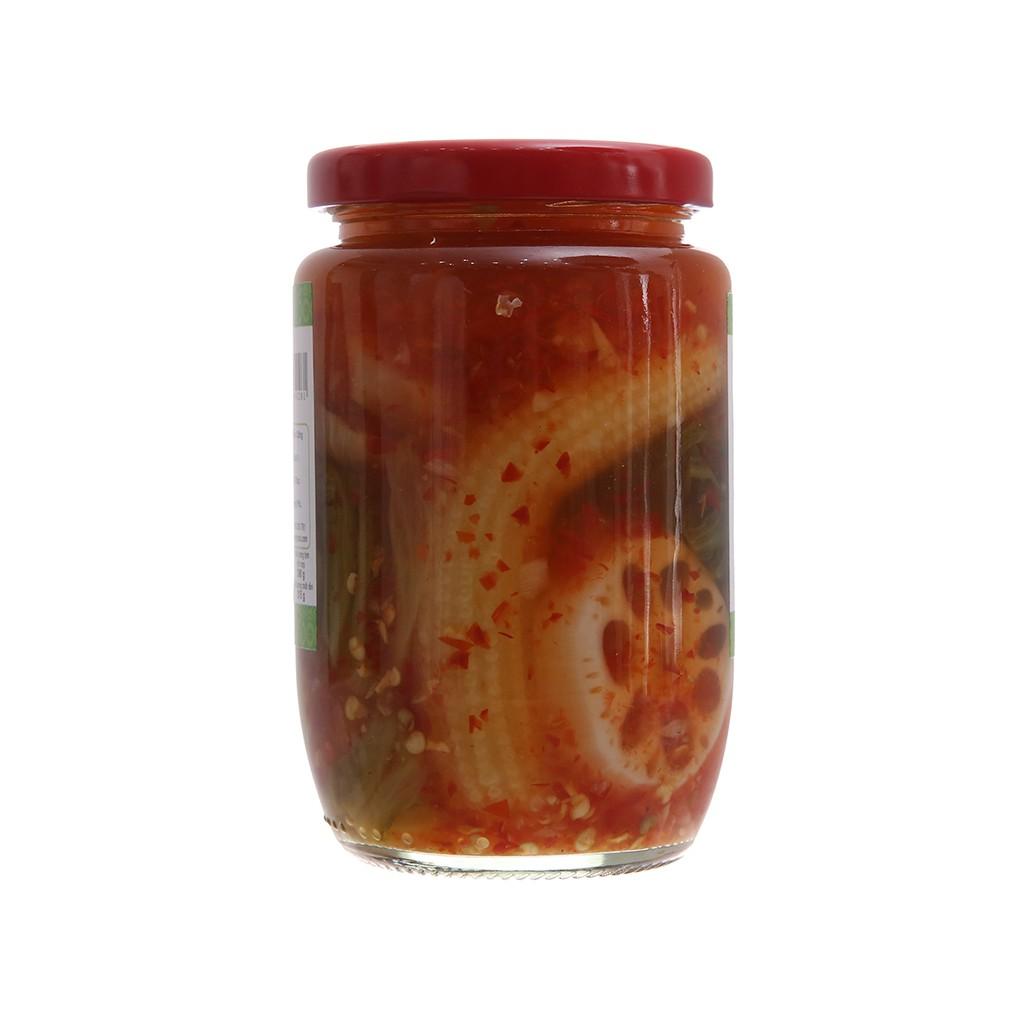 Kim Chi Củ Sen Sông Hương Foods Hũ 390g - Vị chua ngọt dịu nhẹ , tốt cho tiêu hóa , ăn kèm bún phở thịt nướng