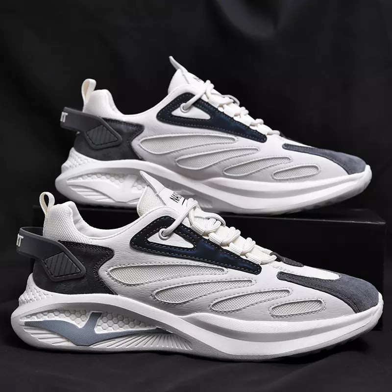 Giày Thể Thao Nam GEMI - Giày Sneaker Màu Xám - Trắng, Giày Thể Thao Chạy Bộ Xuyên Việt - G5431