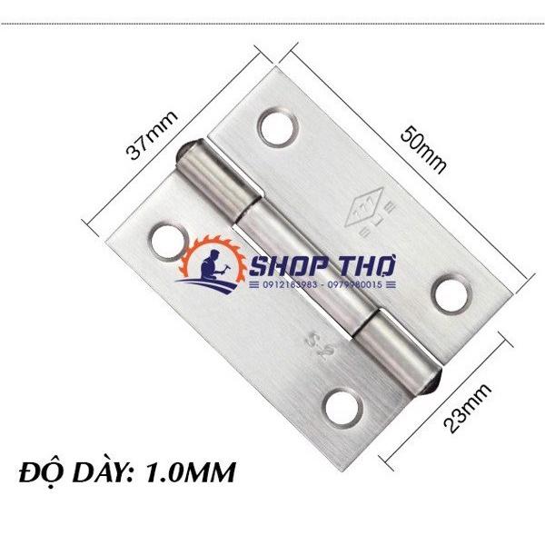Bản lề lá inox 201 cỡ 2.5inch, 2inh, 1.5inh đi kèm vít inox