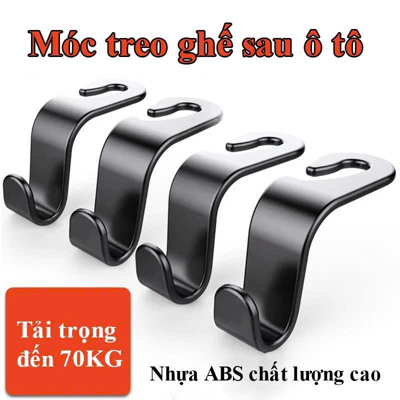 Combo 4 giá móc treo đa năng gắn tựa đầu treo đồ vật sau ghế ô tô xe hơi
