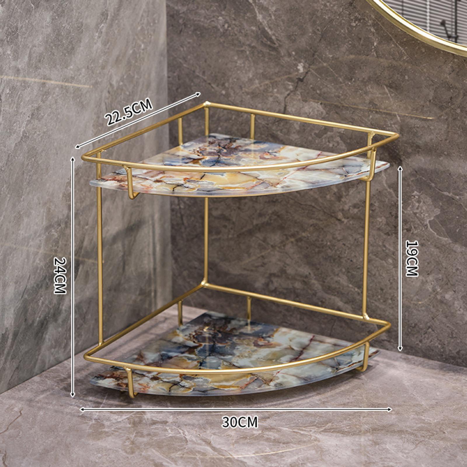 Makeup Storage Shelf Corner Countertop Organizer for Bathroom Table