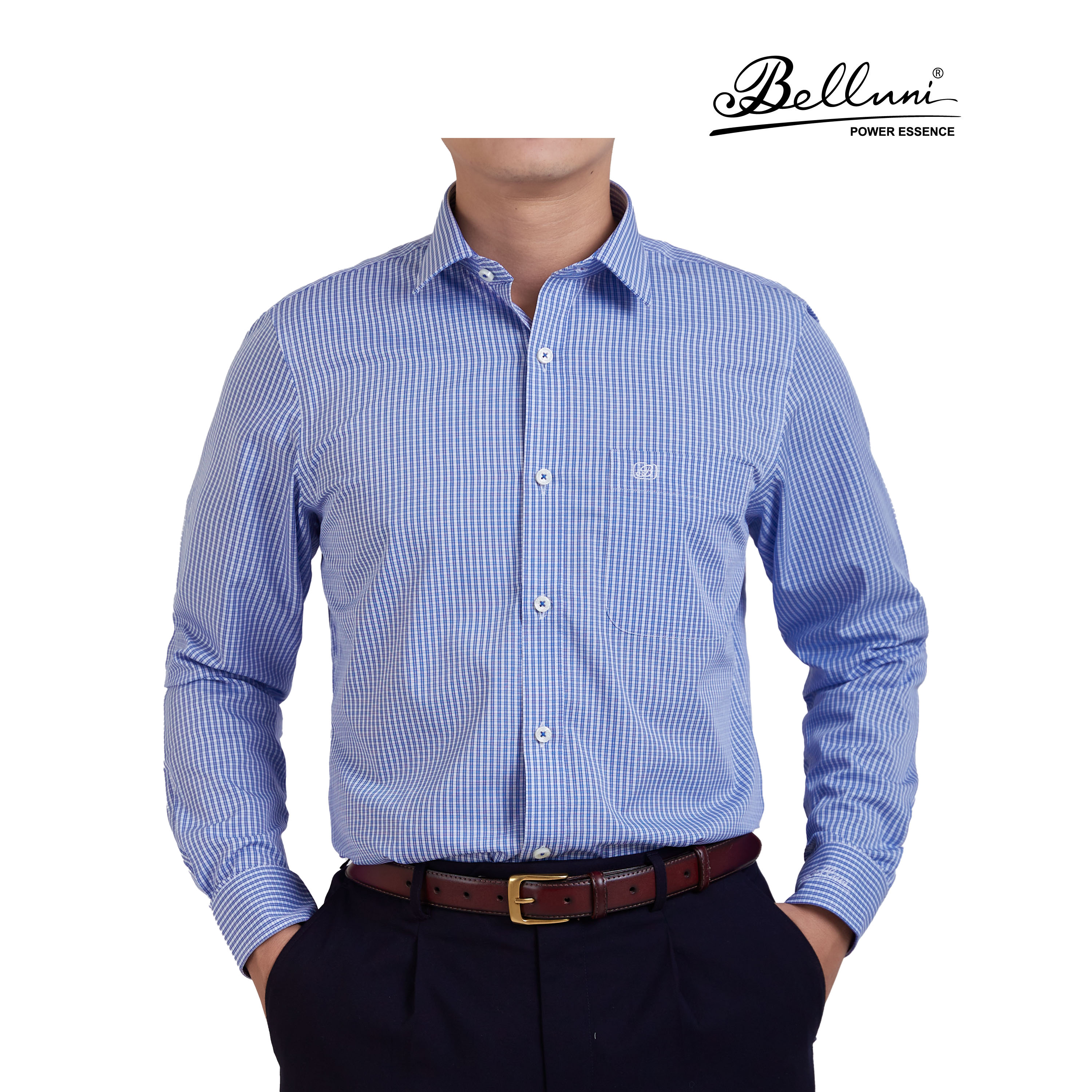 Áo sơ mi nam dài tay cao cấp BELLUNI vải sợi chuối thanh lịch thoáng mát - ABD.BAN.BE.172.B4