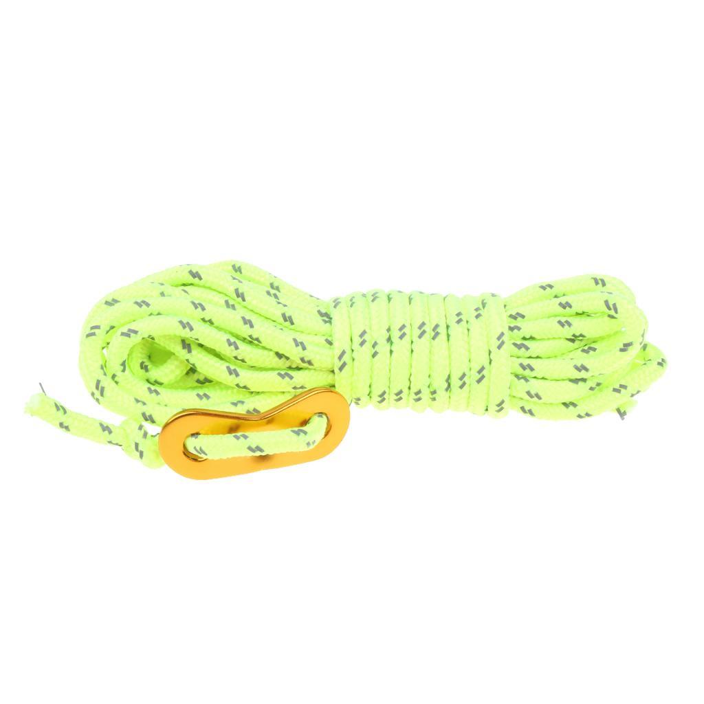 2Pcs 4mm Reflective Tent Guy Line Guide Rope Polypropylene Cord with Aluminum Adjuster Outdoor Camping Hiking