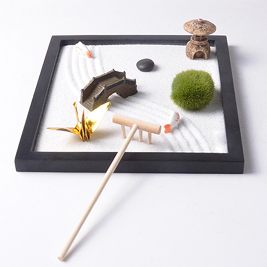 MINI ZEN GARDEN Relaxing Meditation Feng Shui Relaxation Sand Tray
