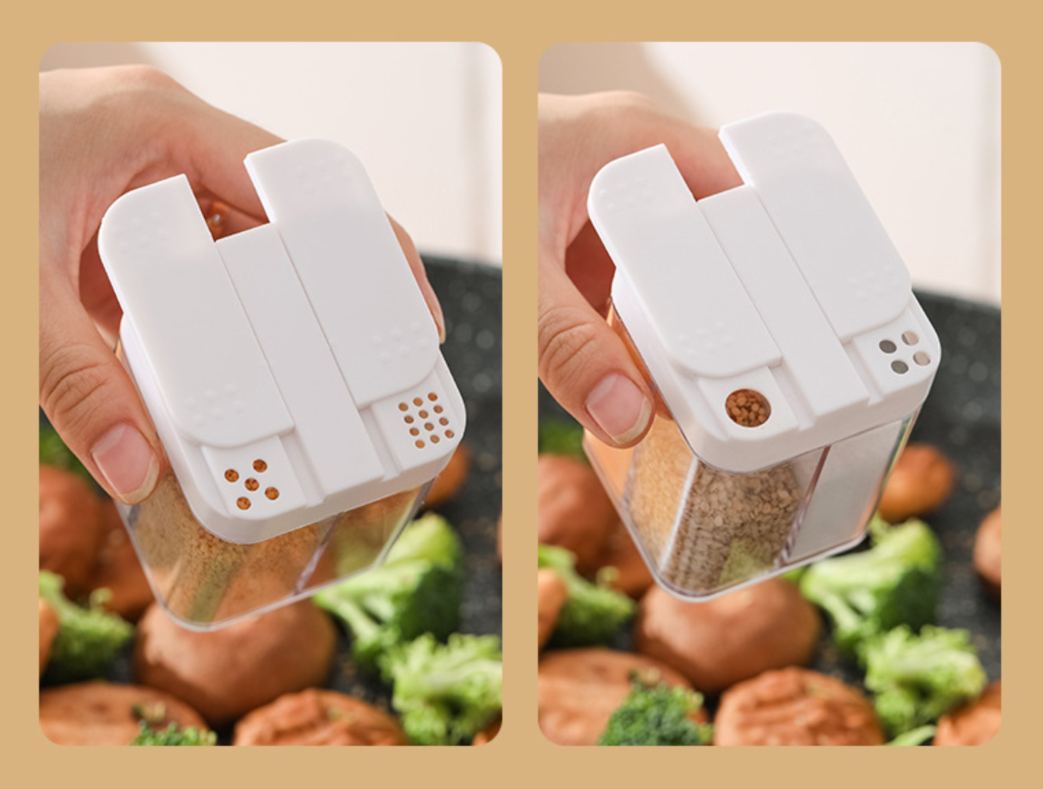 Hủ gia vị mini 4 ngăn