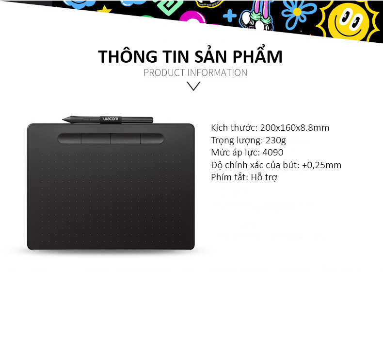 Bảng Vẽ Điện Tử Wacom Intuos CTL-4100/K0-C Kết Nối OTG Với Điện Thoại Android AZONE - Hàng Nhập Khẩu