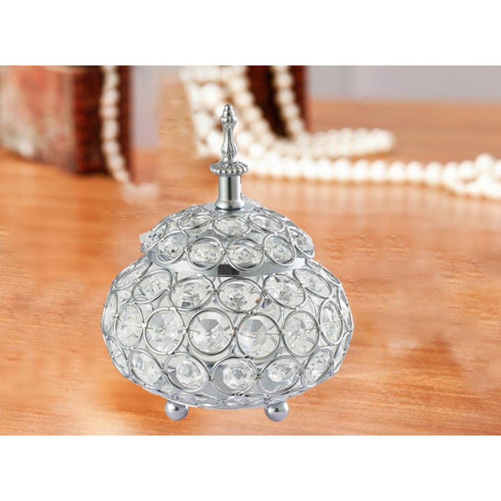 2 Pieces Crystal Crystal Tealight Candle Holder