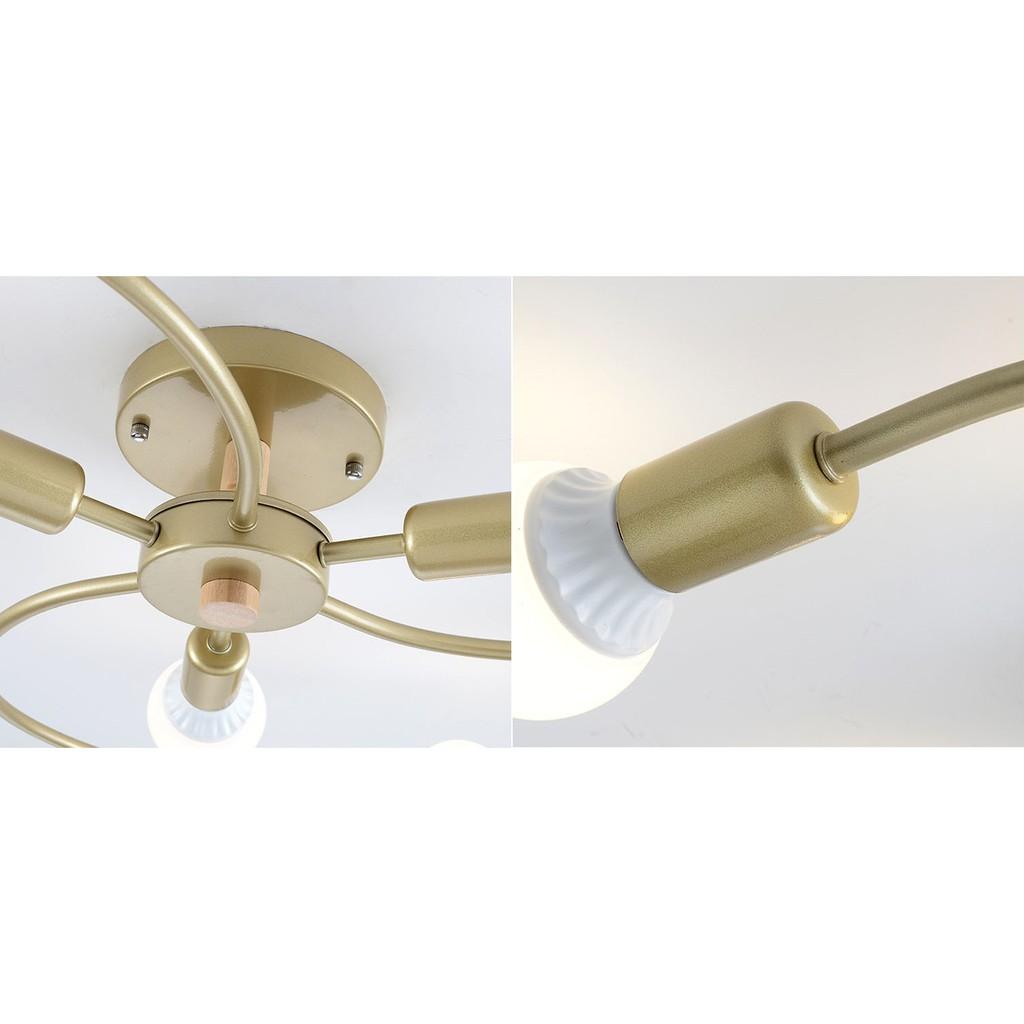 Đèn trần SEVER phong cách hiện đại, sang trọng loại 6 bóng - kèm bóng LED chuyên dụng - .