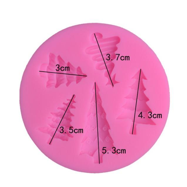 Khuôn silicon 3D cây thông